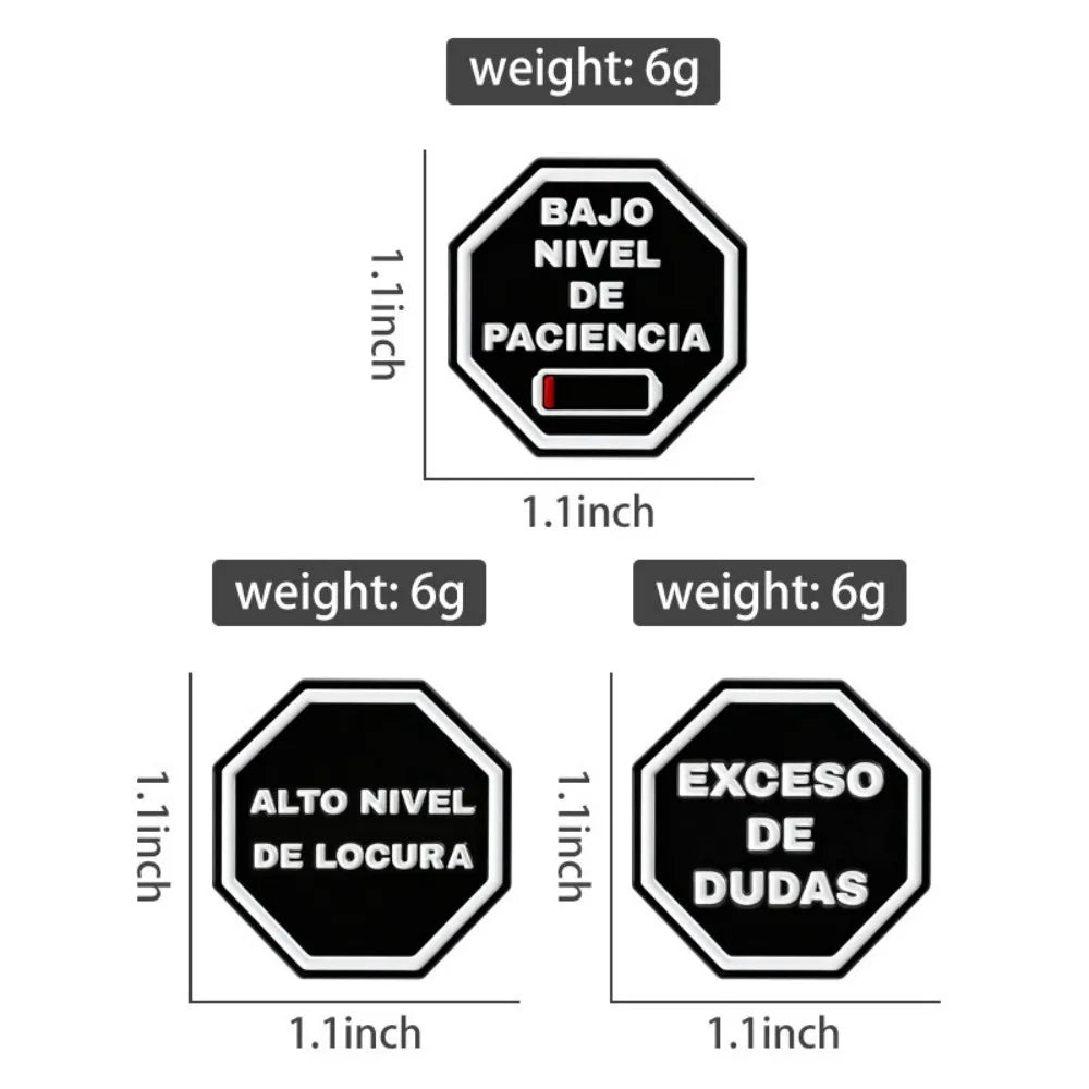 Funny Spanish Enamel Pin Set Exceso De Dudas Brooch Women Empowerment Badge I Need A Drink Pixel Pin For Backpack Clothing Decor Qme