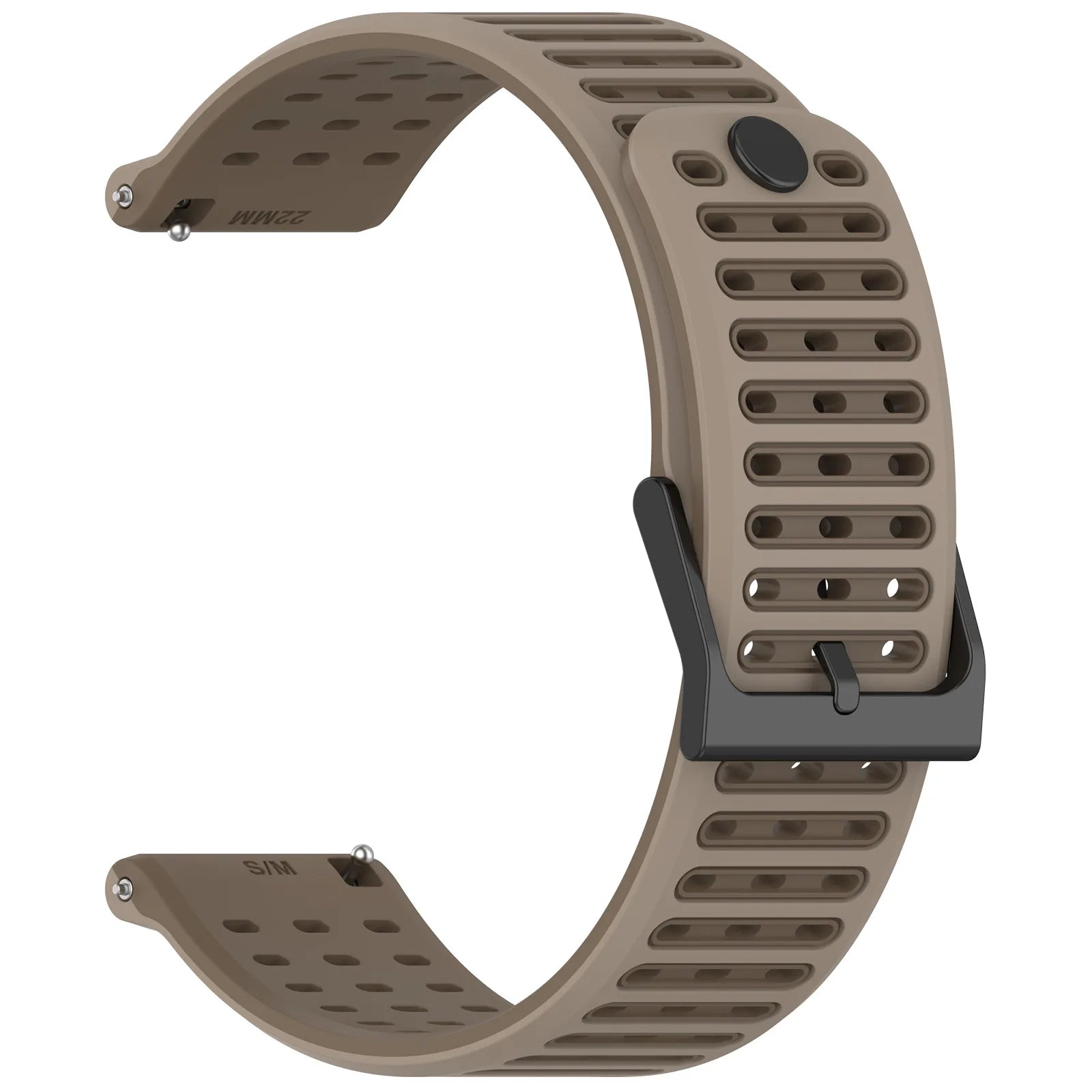 22mm Wristband For Suunto Vertical 2/RACE 2 Two-Tone Silicone Strap for Honor GS3 Replacement Band Bracelet for Honor watch 4pro Qme Brown 22mm Universal band
