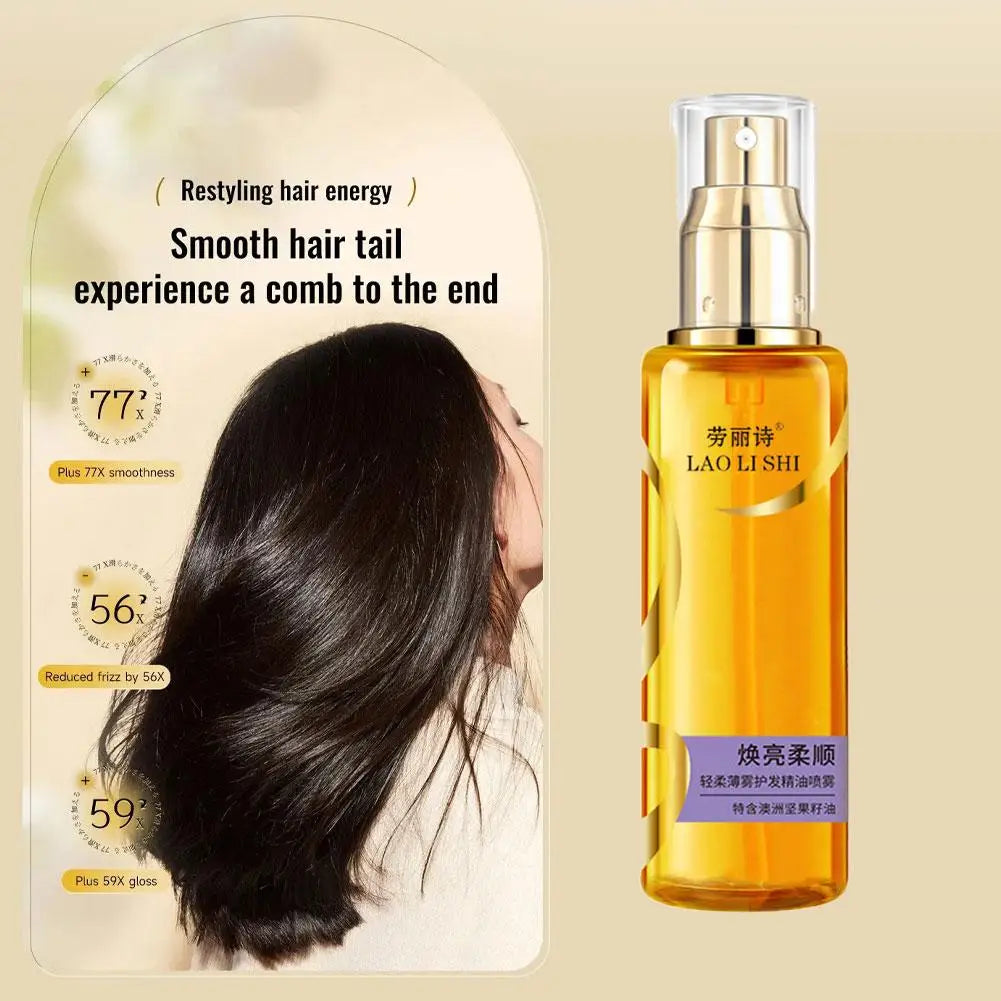 1 2 Shine Hair Serum Dry Lightweight Oil Hydrating Mist Split Ends Qme