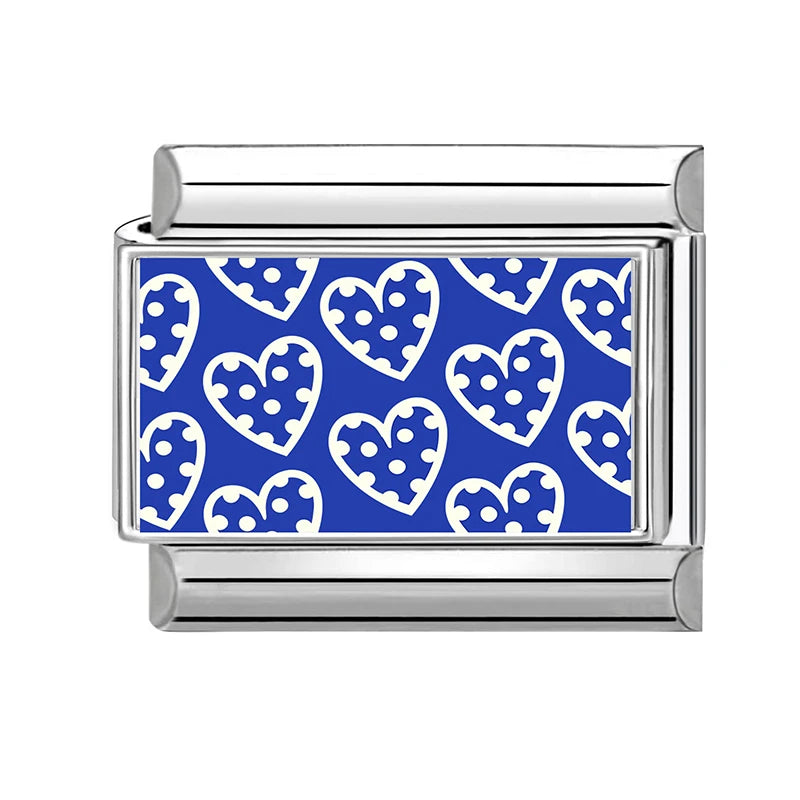 2026 Cool Sports Car Blue Series Italian Charm Stainless Steel Links