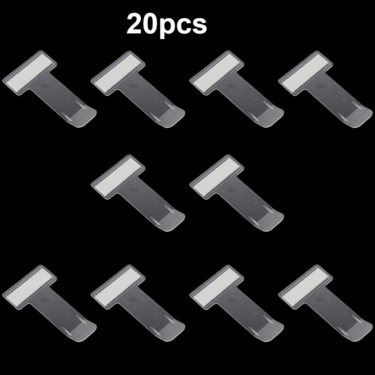 20pcs Transparent Car Window Parking Ticket Holder's Small Tool With Adhesive Pad Qme 20pcs