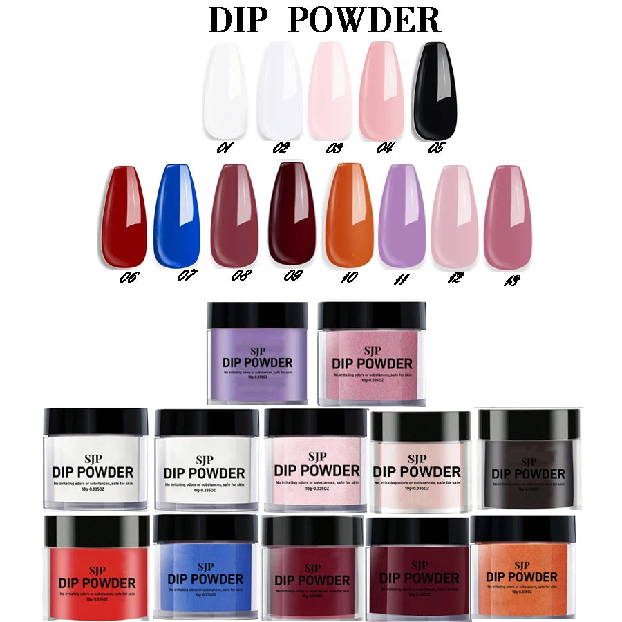 Dip Powder Nail French Manicure Suitable Home Salon DIY Long Lasting Qme