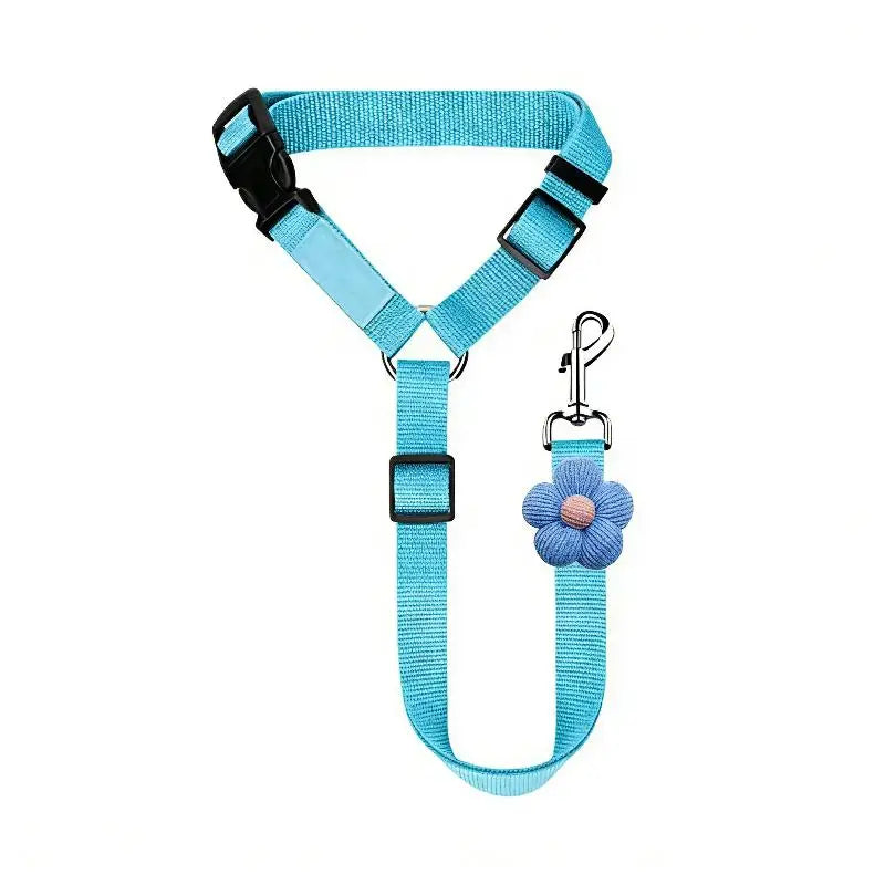 Dogs Vehicles Dog Seatbelt Tether Christmas Seat Belt Vehicle Secure Qme Light blue