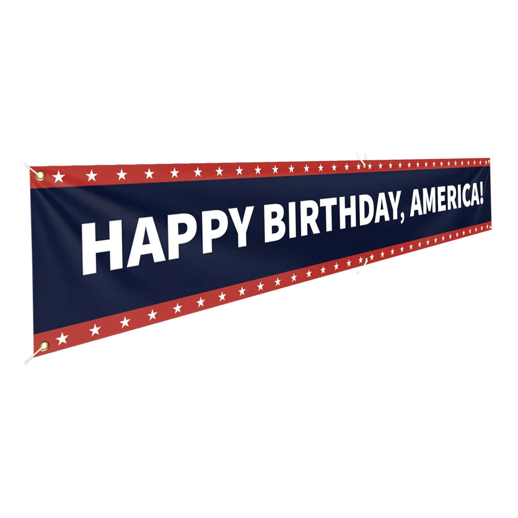 Inpedenpent Day Anniversary Celebration Banner 250th Event Party Hanging Banner for Indoor Outdoor Decoration Backgroud Props Qme G