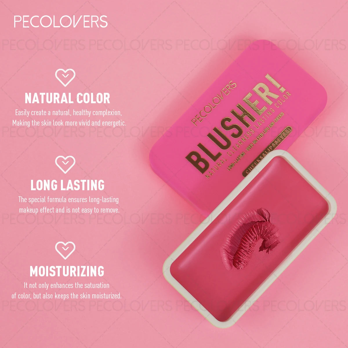 Waterproof Matte Blusher Natural Finish Makeup Look Use Eye Cheeks Qme