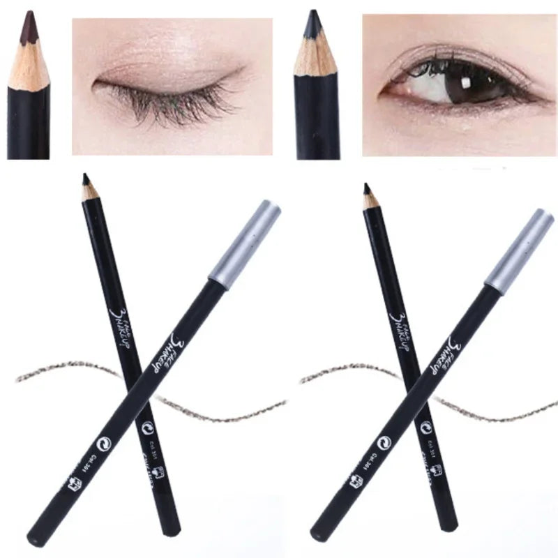 Fashion Professional Makeup Black Brown Eyeliner Eyebrow Pencil Portable Hard Eyeliner Waterproof Lasting Cosmetic Beauty Tool Qme