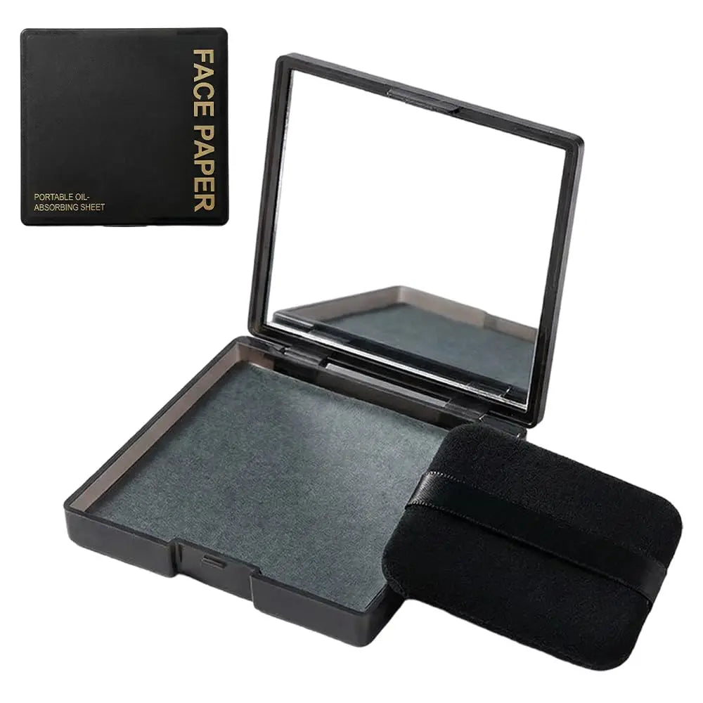 Oil Blotting Sheets Face Oily Skin Mirror Makeup Puff Paper Women Qme