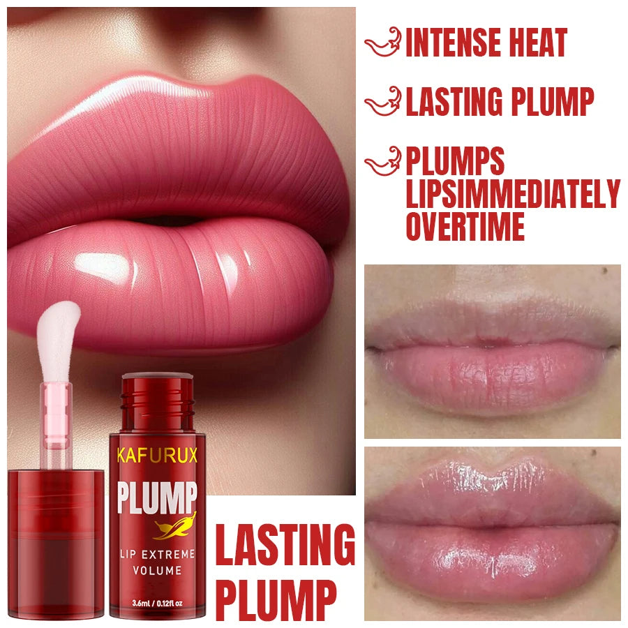 1 Lip Plump Long Lasting Oil Moisturizing Gloss Serum Instant Qme