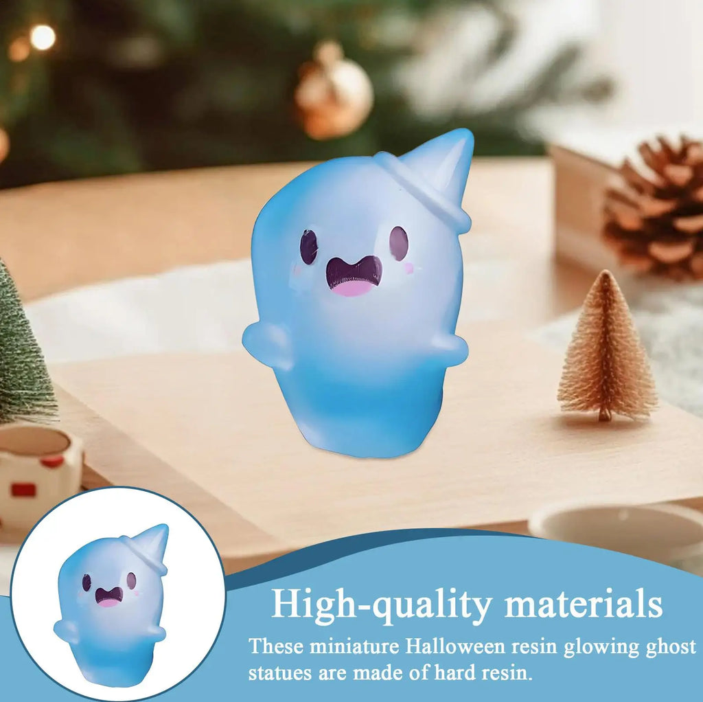 Miniature Ghost Figurines Luminous Resin Figures Small Garden Decor Qme