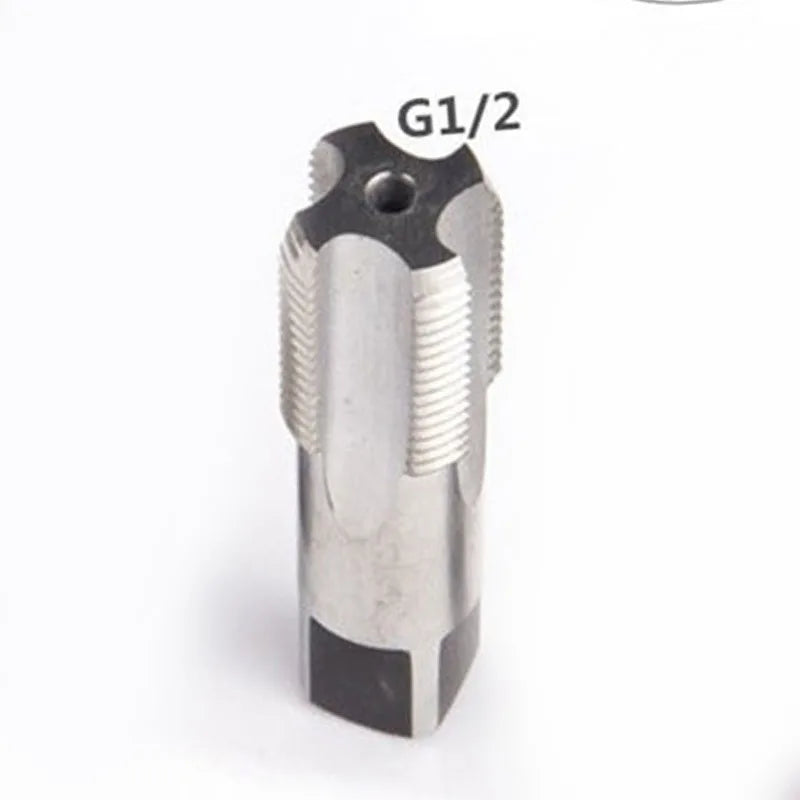 1pc G1/8 1/4 3/8 1/2 3/4 HSS Taper Pipe Tap BSP Metal Screw Thread Cutting Tools Cylindrical Pipe Thread Tap Pipe Qme D