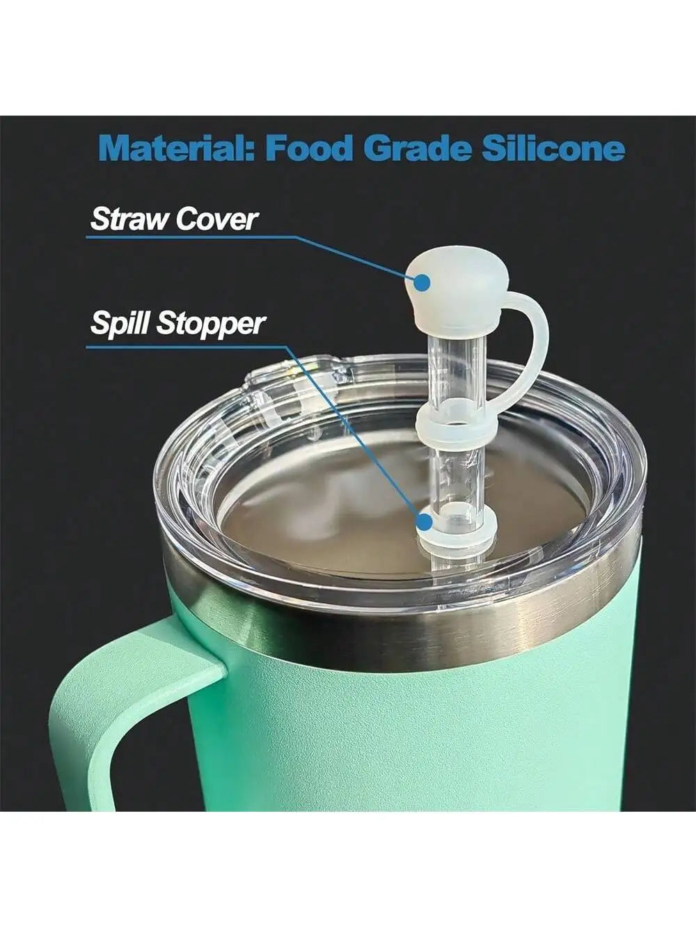 Silicone Spill Proof Plugs Compatible YETI Straw Cups Mug Accessories Qme