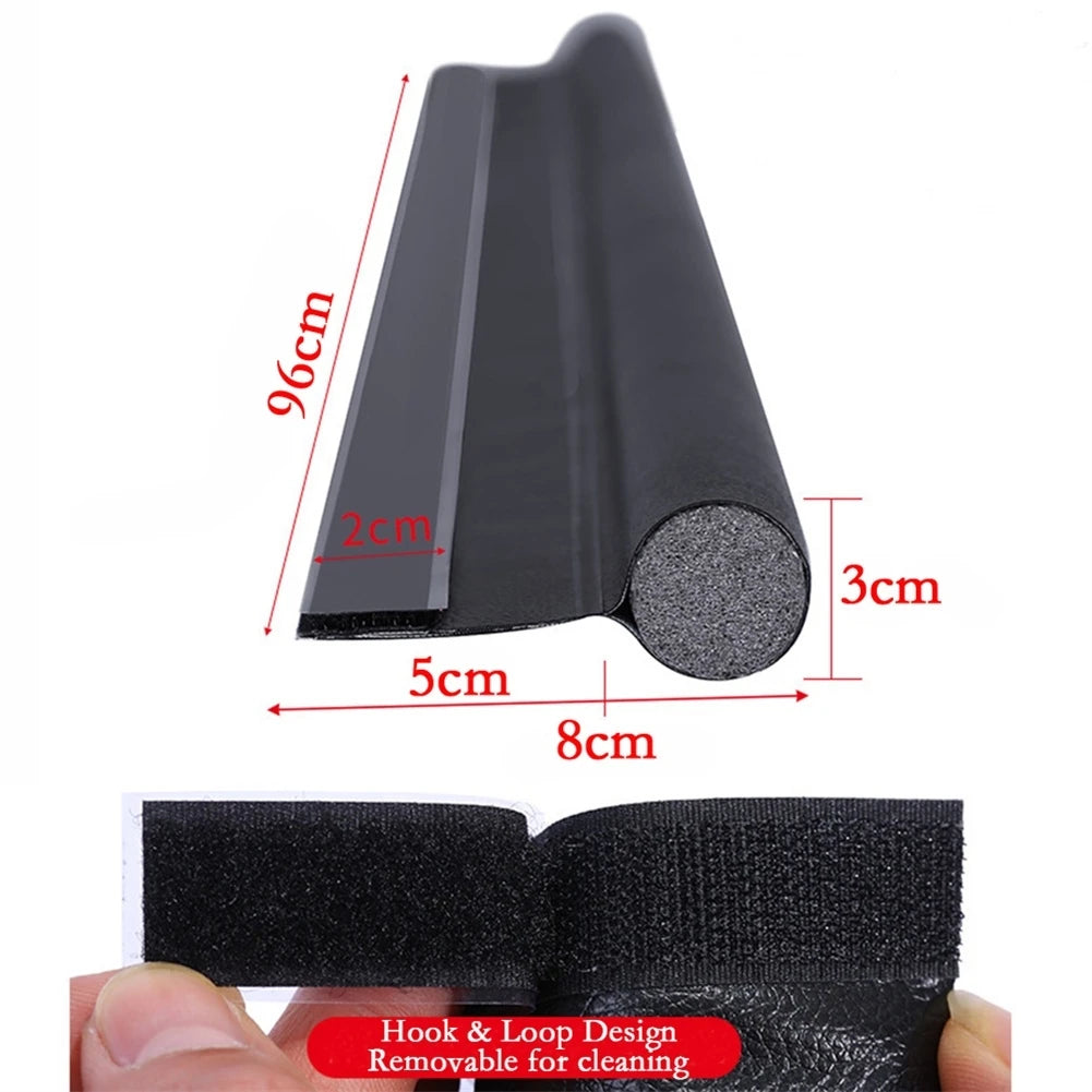 New Adjustable Door Bottom Weatherproof Strip Soundproof Under Door Air Damper Wear-resistant Leather Foam Door Seal Strip Qme