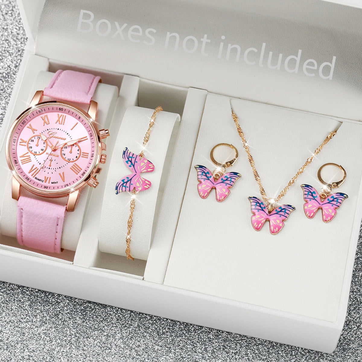 2026 Fashion Versatile Belt Watch Fake Three Eyes Classic Tri Color Optional Women's Watch Set Qme H Without Box
