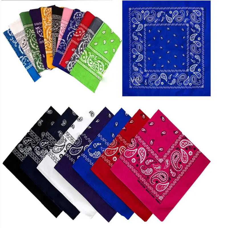 1PC Unisex Fashion Printed Square Scarf Cycling Bandana Fishing Sun Protection Neck Cover Scarves Handkerchief Outdoor Headwear Qme