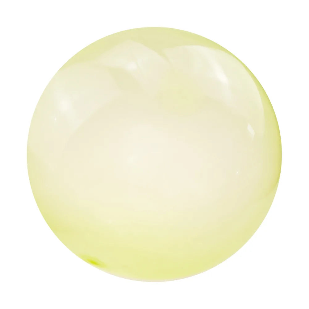 Water Filled Transparent Bubble Balls Children's Birthday Party Fun Games Outdoor Soft Balloons Summer Pool Party Bouncy Ball Qme Yellow XS 40cm
