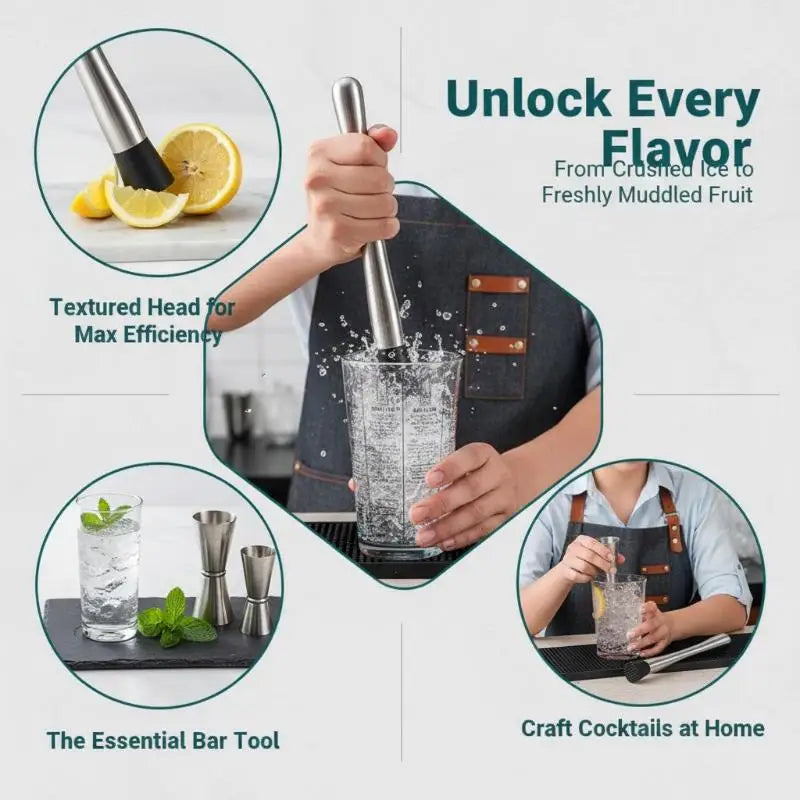 Stainless Steel Crushed Ice Hammer Multifunctional Popsicle Sticks Qme