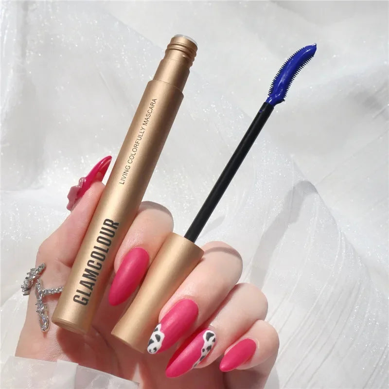 Magic Color Mascara Curl Eyelash Extension Thick Curling No Smudging Waterproof Lengthening Long Lasting Eyelash Makeup Tool Qme B-Blue04