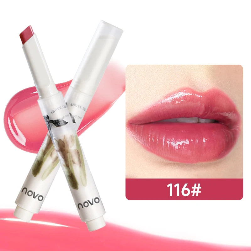 Hydrating Berry Shade Glossy Lipstick,Water Glow Lip Gloss,Long-Lasting,Non-Drying,Non-Sticky,Glycerin-Enriched,Vitamin E Qme 116