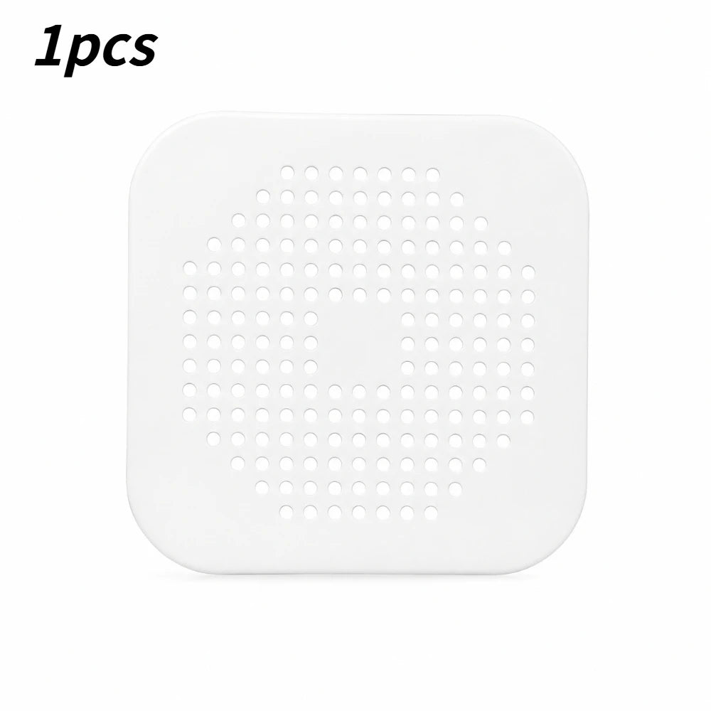 1/3/5pcs Multifunctional Silicone Hair Trap,Sink Drain Stopper Filter for Kitchen Bathtub Shower Floor Home Accessory Qme white 1pcs