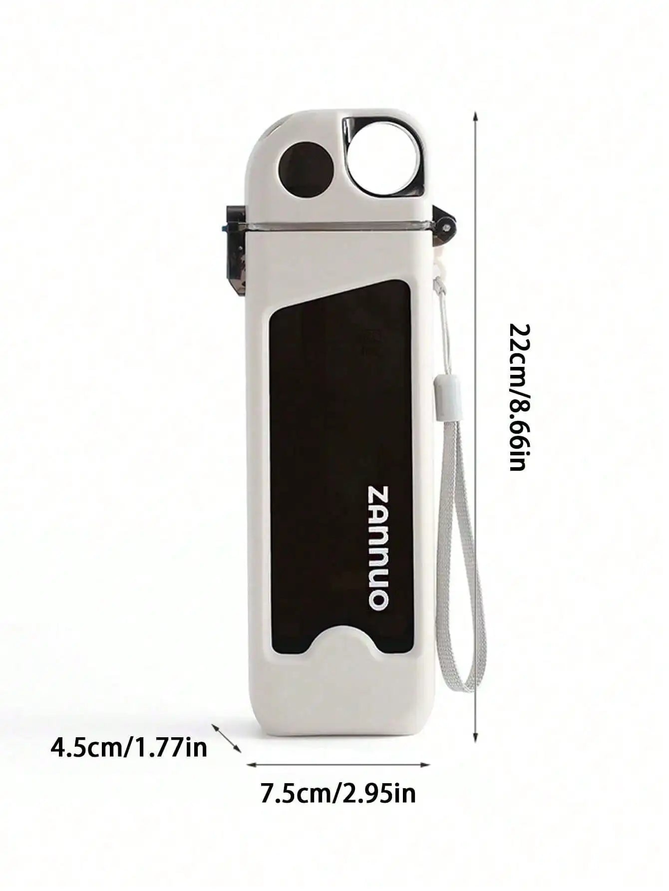 Graduated Plastic Leak Proof Square Water Bottle Summer Creative Qme white <500ml