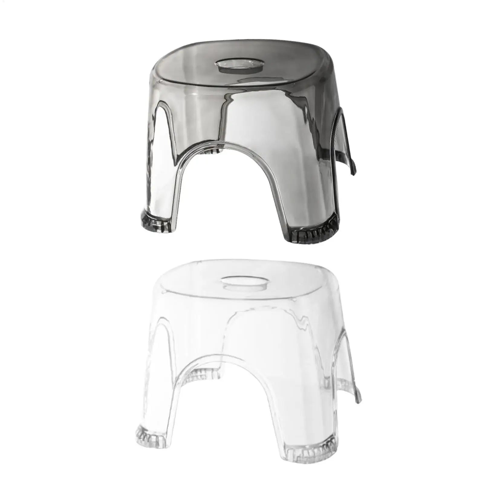 Clear Bathroom Step Stool Non-slip and Waterproof Transparent Stool Clear Stool for Bathroom Bedside Small Shower Spaces Corner Qme