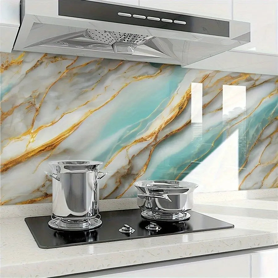 Marble Decoration Moisture-proof Modern Self-adhesive Wall Sticker Qme