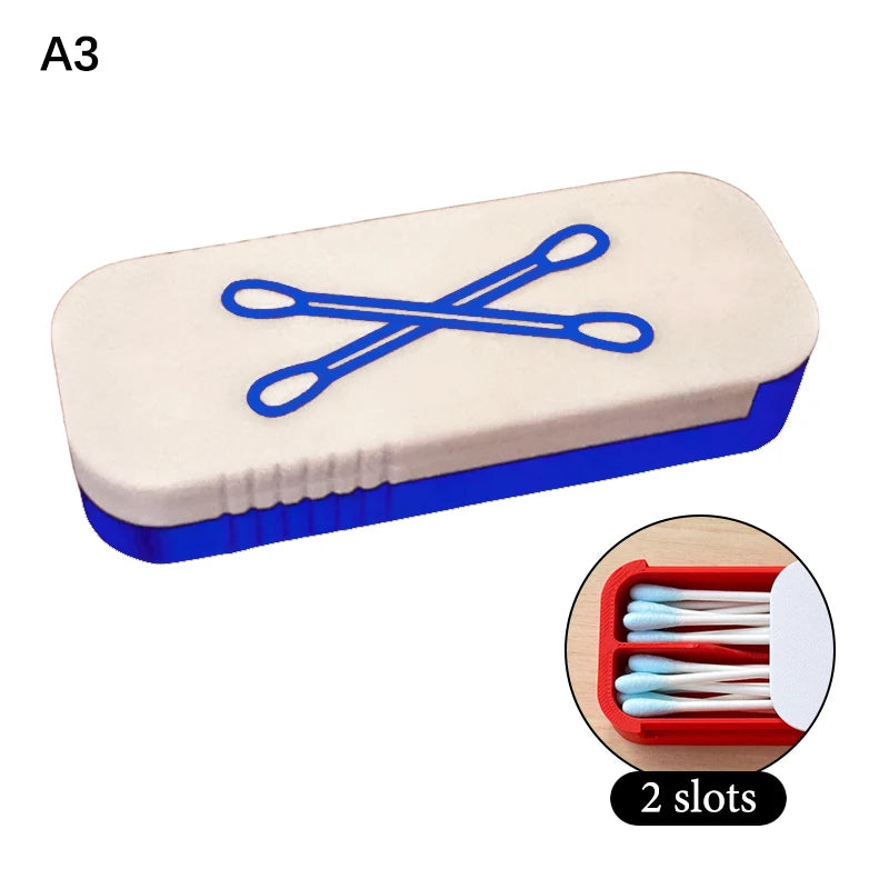 Mini Sliding Cotton Swab Storage Box Portable Case Travel Daily Use Qme A3