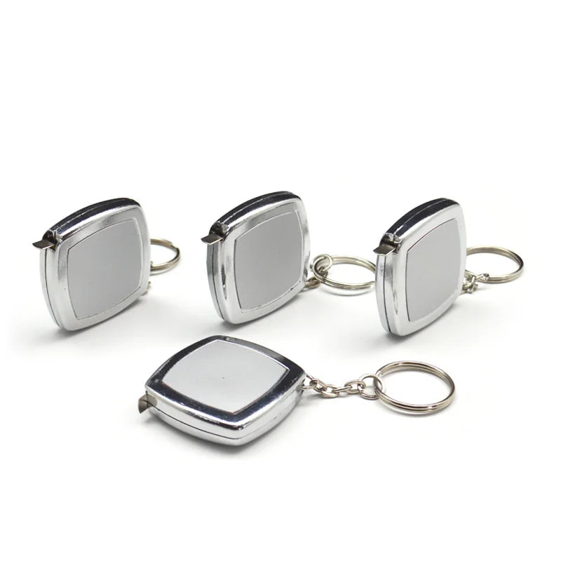 2 Meters Small Tape Measure Key Ring Steel Mini Pocket Portable Qme