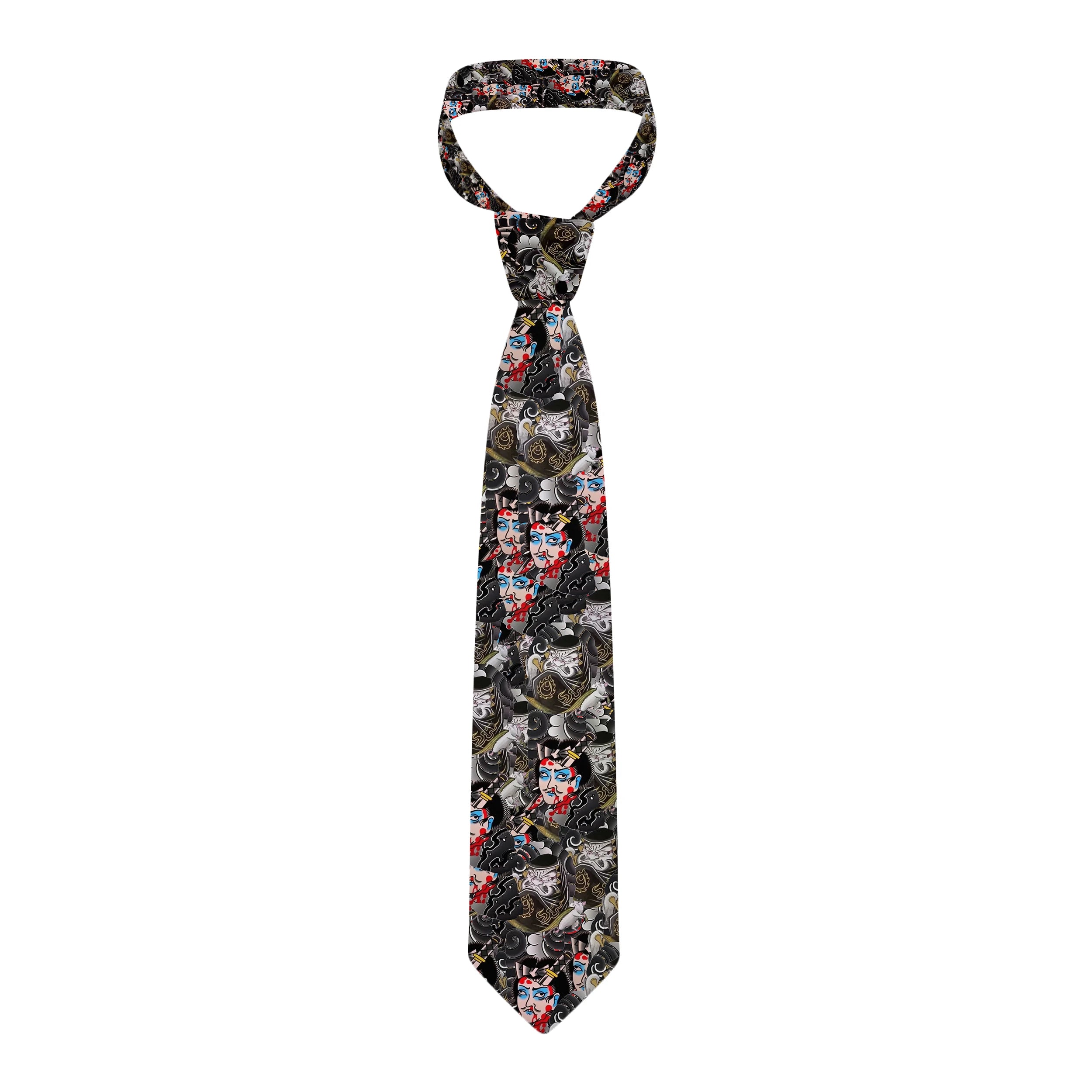 Fun Printing Men's Business Tie Tattoo Pattern Personality Unisex Qme