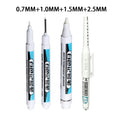 White Marker Pens 0.7/1.0/1.5/2.5mm Oily Waterproof White Gel Pen And Ink DIY Graffiti Markers Stationery Wrting Supplies Qme 4 Pcs mix