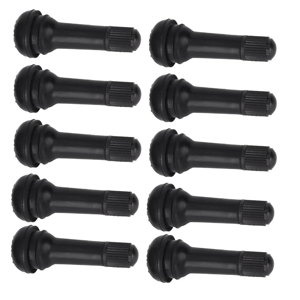 Car Tire Valve Stem TR414 Tire Valve Stem Valve Stem TR414 Wheel Snap Tire Valves Stem with Dust without Valve Qme black