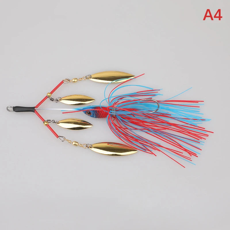 Lunker Spinner Baits Hard Fishing Lure Noisy Buzz Rotating Blade Qme A4