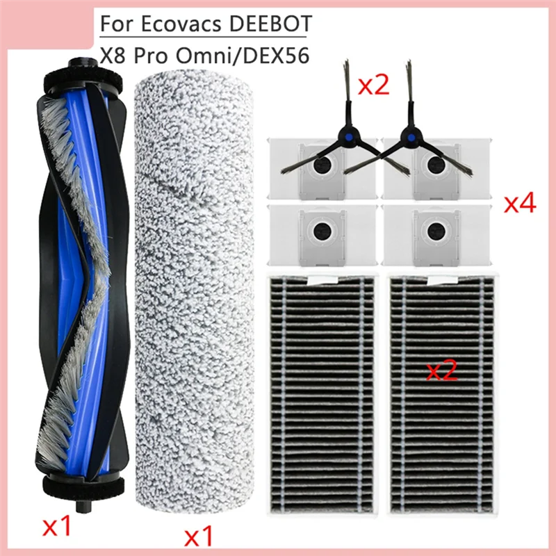 A02F-Vacuum Cleaner Parts Main Brush, Side Brush, HEPA Filter Replacement Parts For Robot Vacuum Cleaners Qme As Shown