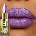 Purple Glitter Two-tone Lipstick Red Rose Moisturizing Lipsticks Qme 106