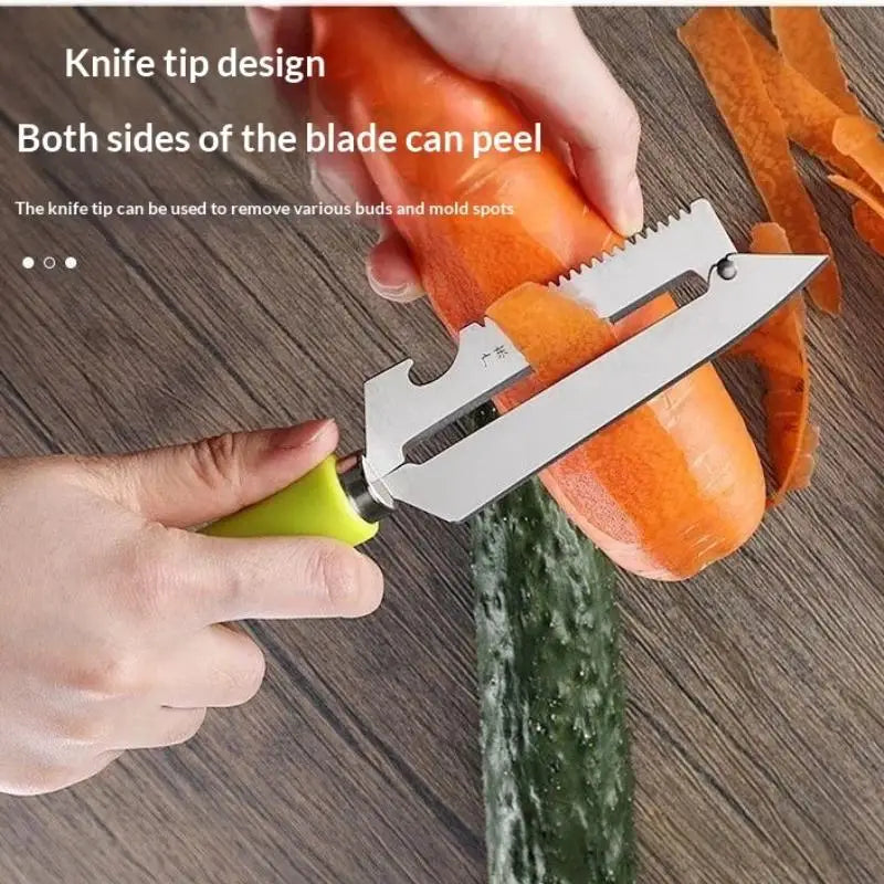 Multi-functional Peeler Potatoes Sugarcane Fruits Kitchen UseCC11 Qme Green