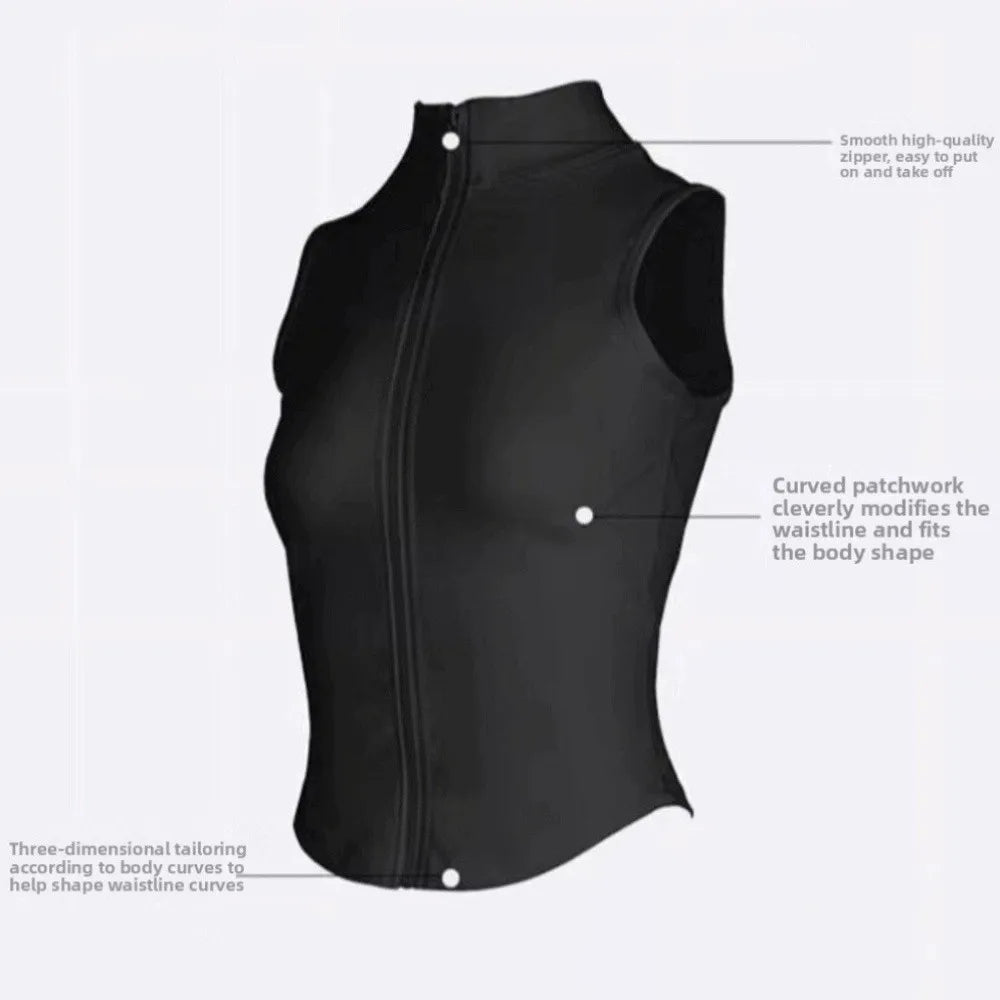 Ins Fashion Slim Fit Yoga Tight Vest Sweat-absorbent Black White Crop Qme