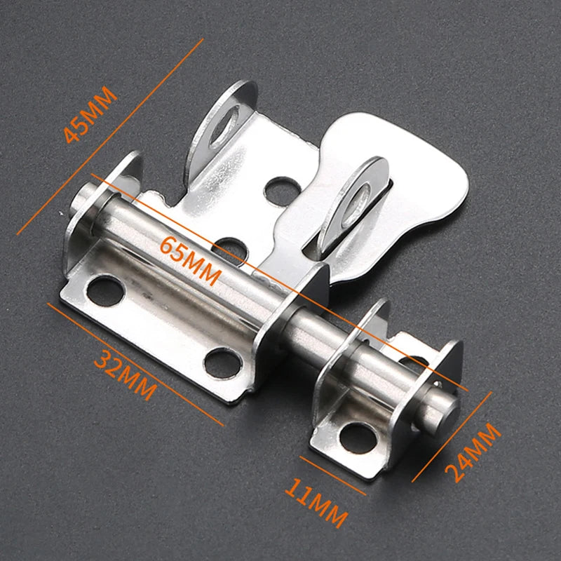Durable Stainless Steel Door Latch Solid Slide Bolts Lock Home Safety Qme