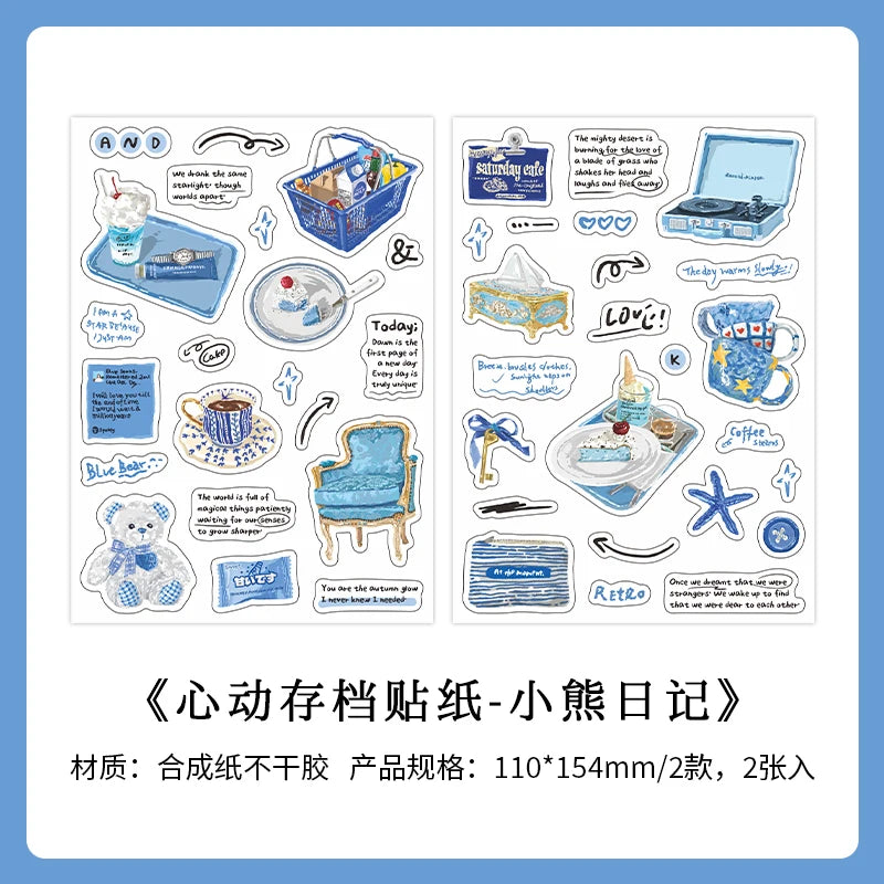 TIANZI Cute Japanese Life Items Stickers Travel Diary DIY Scrapbook Diary Album Magazine Material Stickers Korean Stationery Qme C
