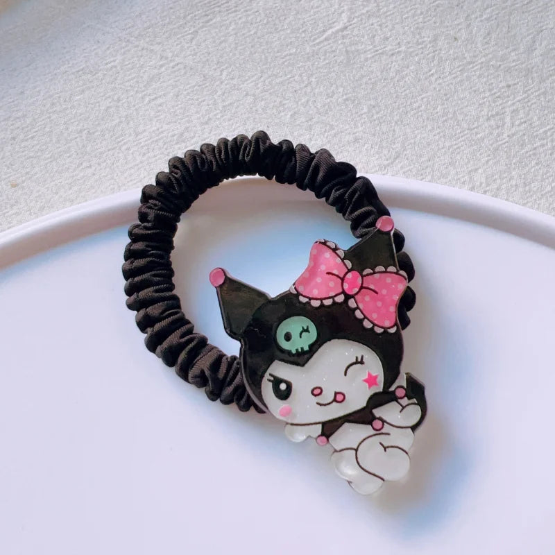 Clowmi Hair Clips Black Pink School Ties Accessories Cute Bands Qme