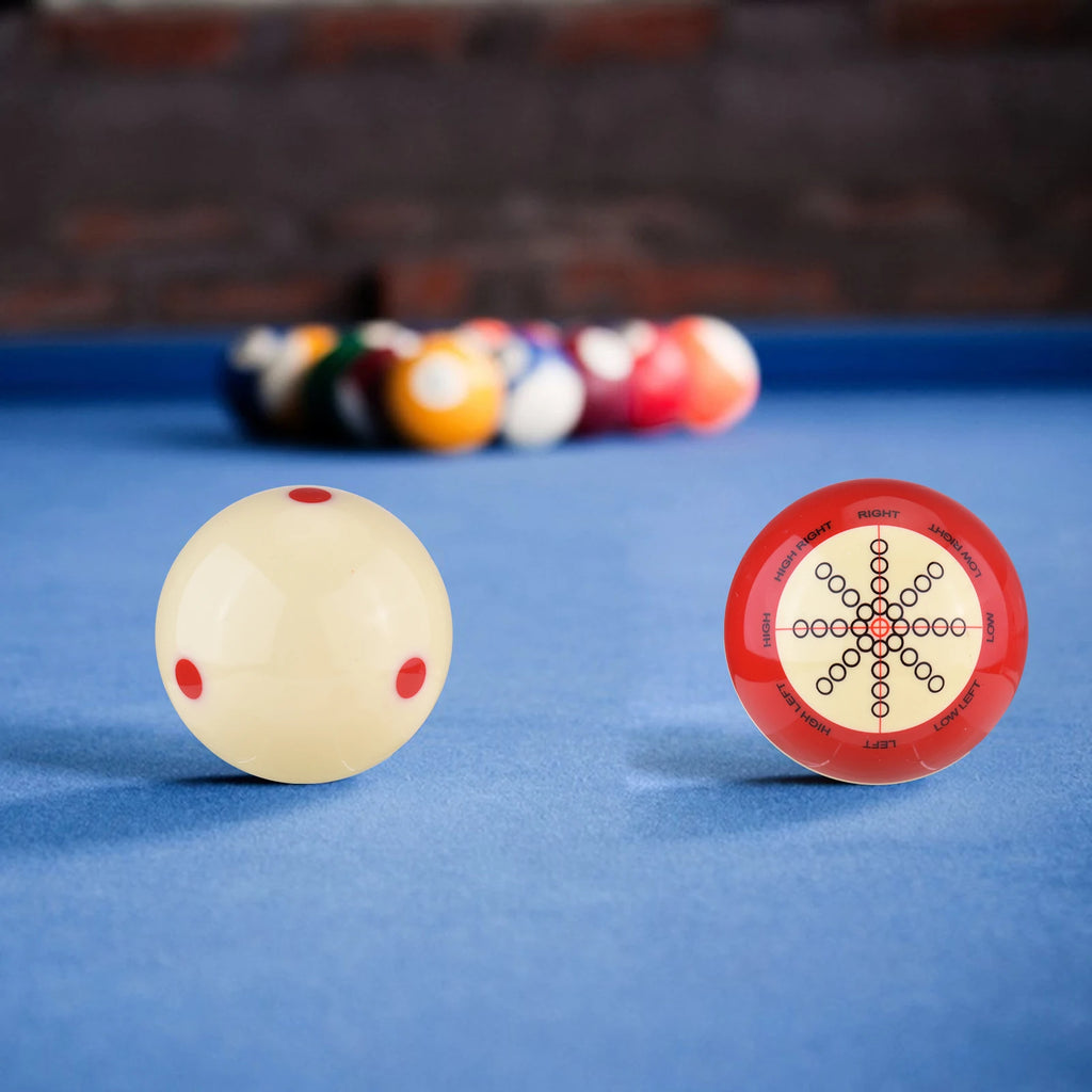 2pcs Red White Resin Billiard Training Cue Ball Pool Cue Ball Practice Training Artifact Qme