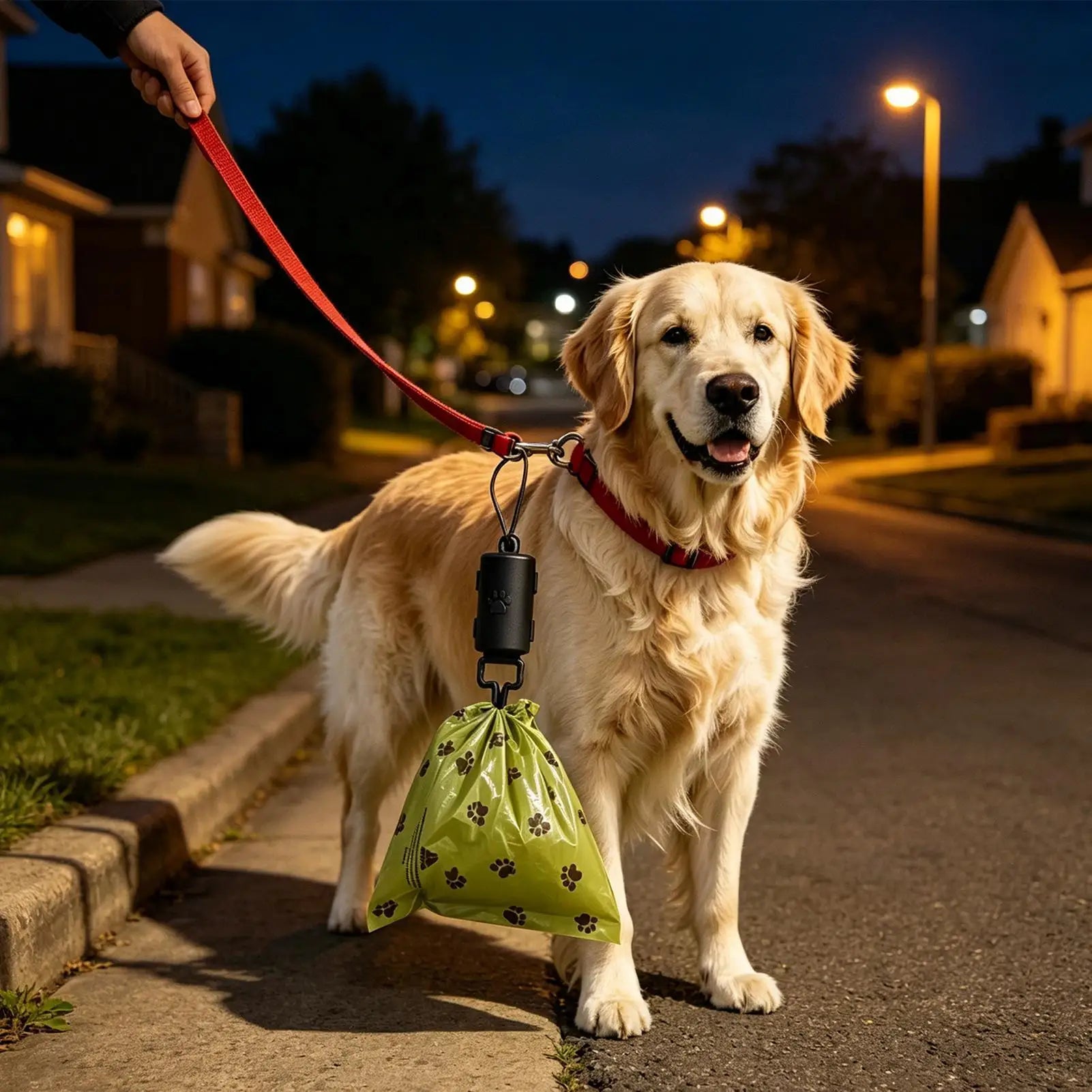 Dog Poop Bag Holder Portable Lightweight Lanyard Bags Rolls Car Qme