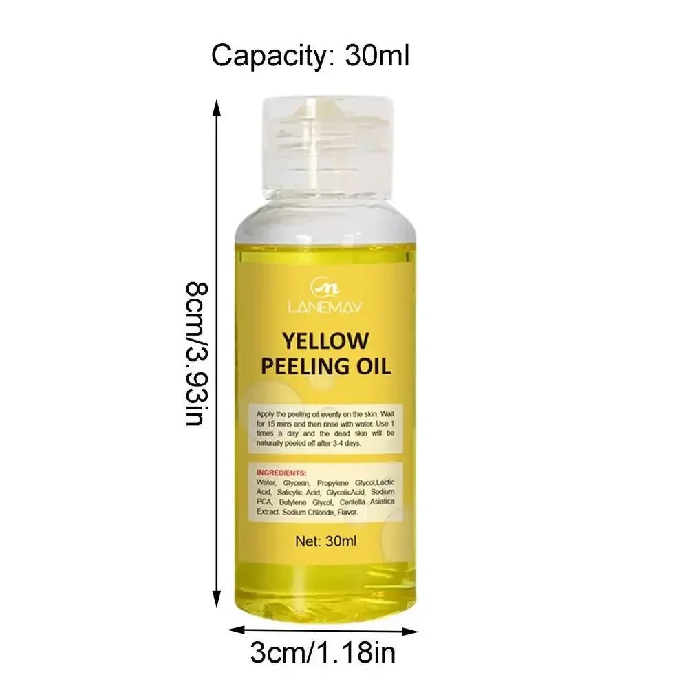 Yellow Peeling Oil Lighten Elbows Knees Hands Melanin Strong Yellow Peeling Oil Even Skin Tone And Whiten Skin Care Supplies Qme 30ml