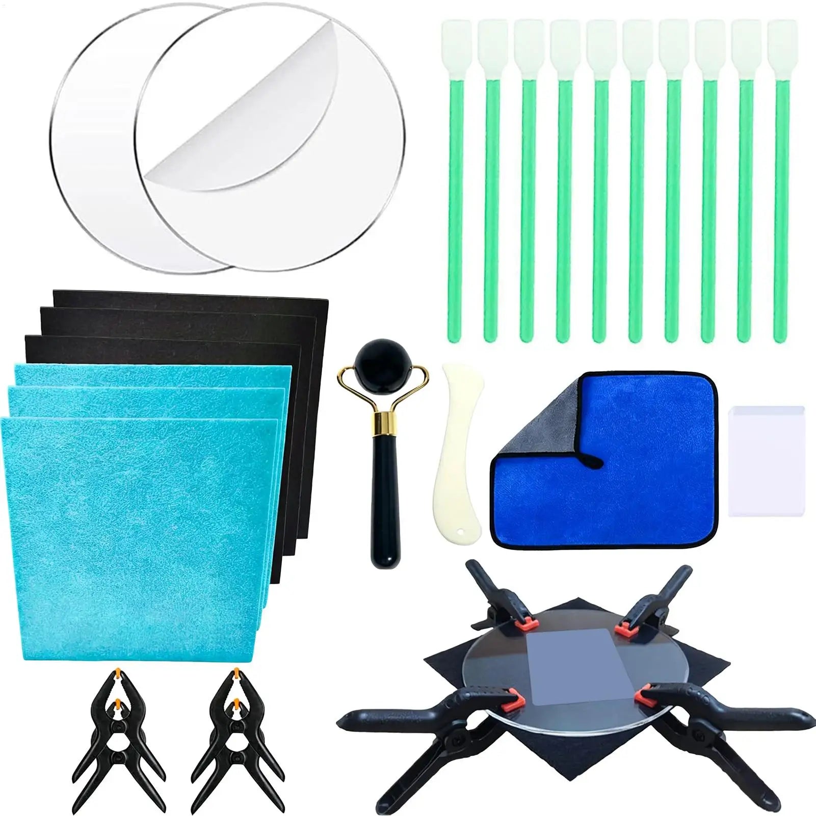 Trading Card Cleaning Kit 28 Pieces Flattening Grading Tool Card Care Cleaning Kit for Home Offices Sports Collector Trade Show Qme