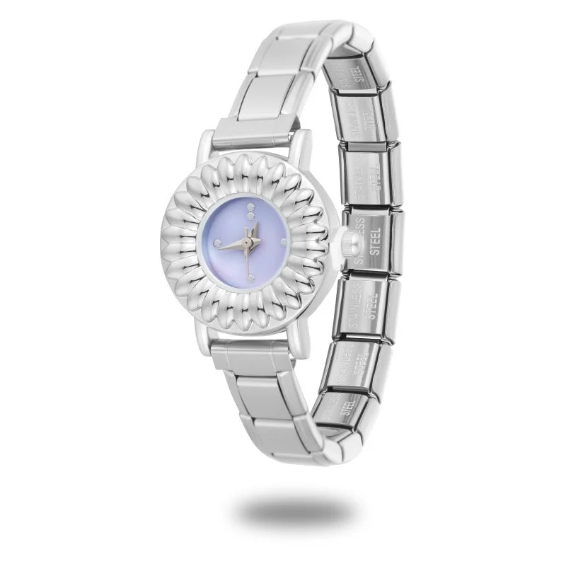 New 1PC High Quality Women's Stainless Steel Round Stereoscopic Watch Bracelet Bangle For Friend Wife Birthday Gift DIY Jewelry Qme Style 14