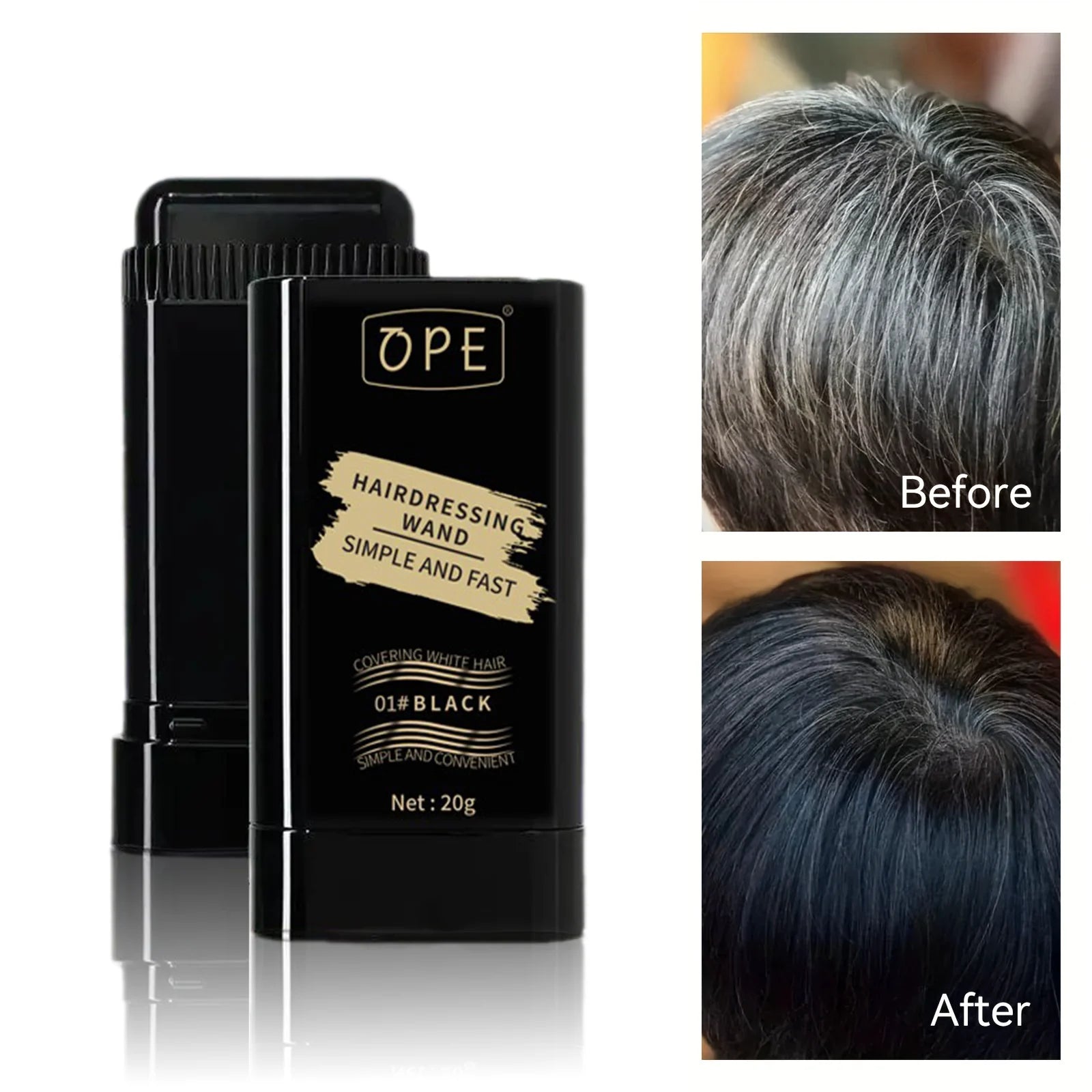 Quick Touch Hair Beard Stick Easy Apply Plant-based Formula Covers Qme