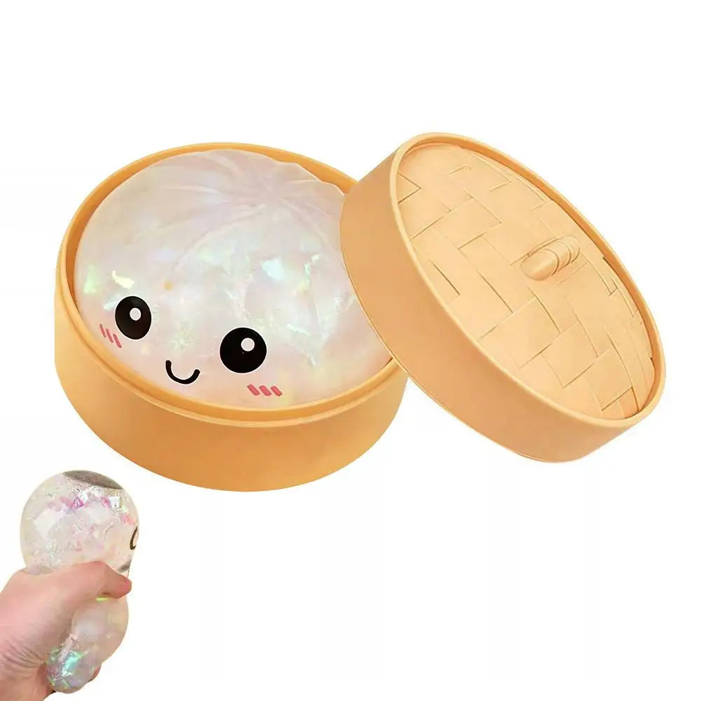 Simulation Flash Dumpling Pressure Ball Slow Rebound Soft Pinch Decompression Office Home Decorat Children Adults Birthday Gifts Qme D