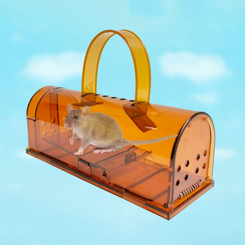Plastic Mousetrap, Mouse Cage, Reusable Mouse Rodent Catcher, Pet Control Cage Home Garden Qme