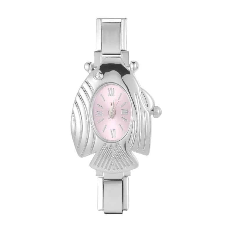 Fashion Watch Women's DIY 9MM Width Italian Elastic Charm Stainless Candy Zircon Watch Head Link Bracelet Jewelry Birthday Gifts Qme Style 39