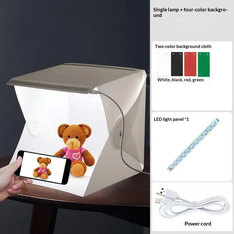 Portable LED Photo Studio Light Box Foldable Photography Tent USB Qme A2 4Colors