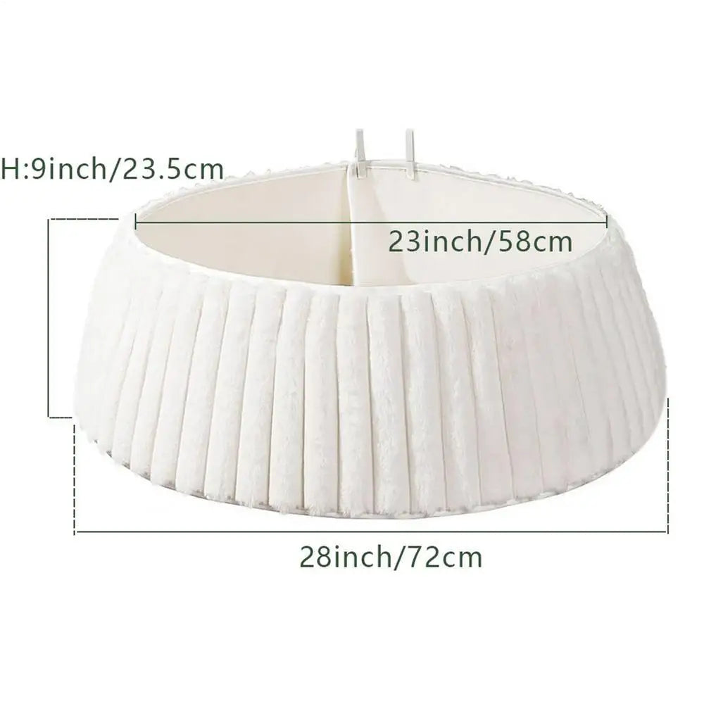 1pc White Christmas Tree Collar Tree Skirt Style Base Cover Rustic Protector Bohemian Artificial Tree Collars for Trees Qme White